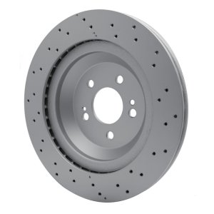 Mercedes-Benz S560 Brake Rotor (1) - Rear - R1 Concepts - GeoSPEC Coated Rotor - Drilled - `14-`21